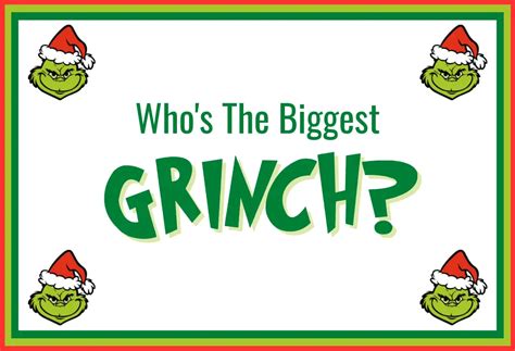 Who's The Biggest Grinch - Free Printable Game