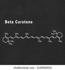 Beta Carotene Structural Chemical Formula White Stock Illustration ...