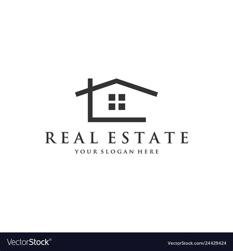 Real estate company logo designs Royalty Free Vector Image