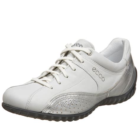 Ecco Ecco Womens Charm Tie Walking Shoe in White (white/light silver ...