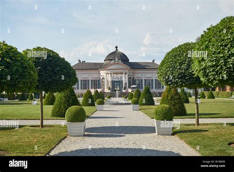 Melk abbey gardens and pavilion Stock Photo - Alamy