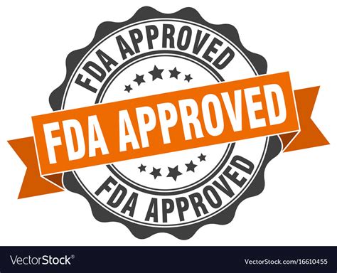 Fda approved stamp sign seal Royalty Free Vector Image