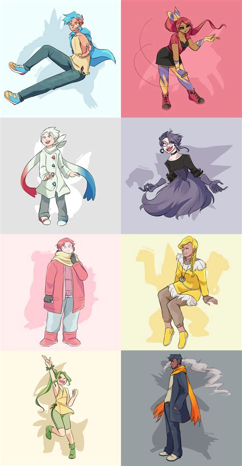 Gijinka of my Pokemon Gold team (Pokemon list in comments) [OC] : r/pokemon