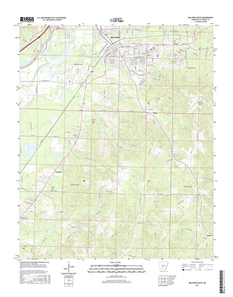 MyTopo Malvern South, Arkansas USGS Quad Topo Map