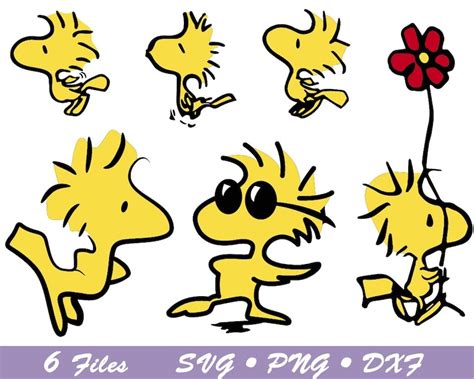 Woodstock Snoopy Yellow Bird Fly Flying Bird Svg Peanuts - Etsy