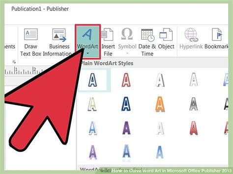 How to Curve Word Art in Microsoft Office Publisher 2013: 13 Steps