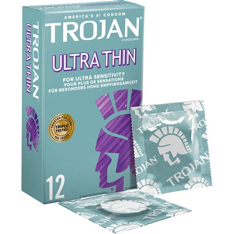 Trojan Ultra Thin Lubricated Condoms 12 Pack | Wilko