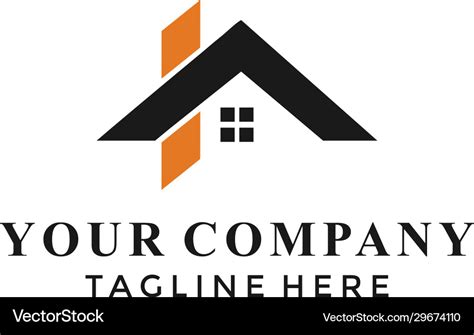 Simple home house real estate luxury logo design Vector Image