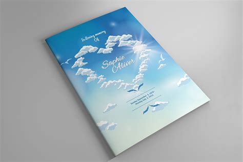 8 Page Funeral Booklet Template-V527 | Booklet template, Funeral program template, Memorial program