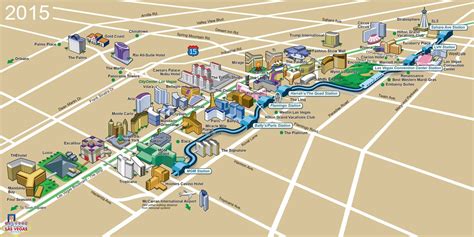 Las Vegas strip hotel map 2015 and other maps of Las Vegas | Las vegas ...