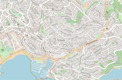 Torquay Map Great Britain Latitude & Longitude: Free England Maps