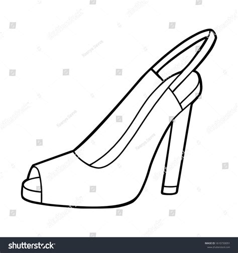 Coloring Book Children Cartoon Shoe Collection Stock Vector (Royalty ...