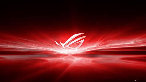 Asus ROG (Republic of Gamers) - Red Neon Logo 4K wallpaper download