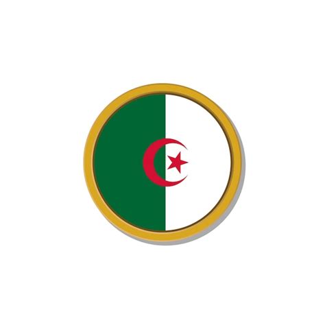 Premium Vector | Illustration of Algeria flag Template