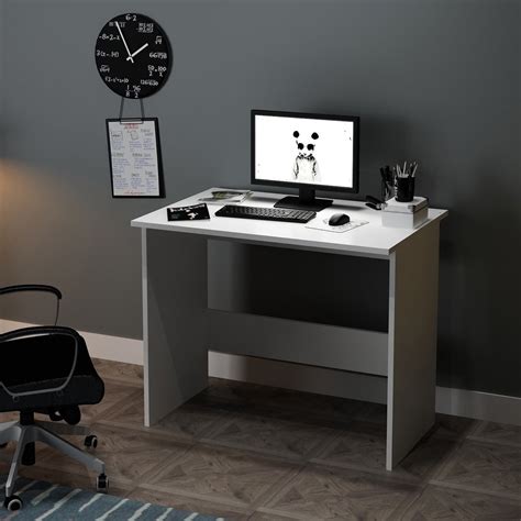 Small Desk for Small Spaces, Sturdy Small Office Desk, White Computer Desk - Walmart.com ...