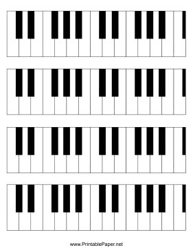 Printable Blank Piano Two Octaves