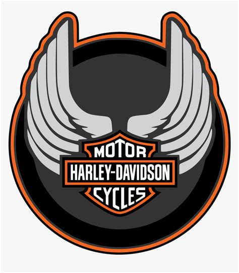 Harley Davidson Wings Round Logo Vector Decal - Motor Harley Davidson Png, Transparent Png - kindpng