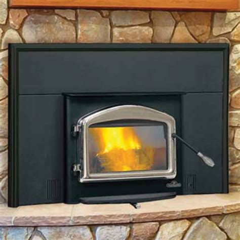 EPI-1101M Napoleon Small Wood Burning Fireplace Insert, Metallic Black - Fireplacess.com