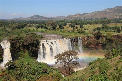 Waterfall blue nile stock image. Image of tree, blue - 111305615