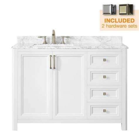 48 Inch Bathroom Vanity With Right Offset Sink - Artcomcrea