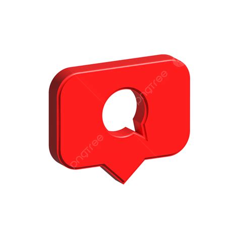 Red 3d Comment Icon Button, 3d Button, Comment Icon, Red Social Media PNG and Vector with ...