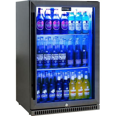 118L Black Stainless Steel Bar Fridge With Heated Glass and Triple Glazing SK118R-BS - OZappliances