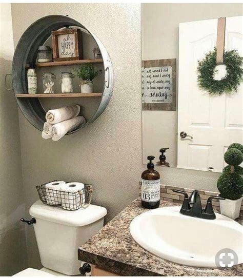 galvanized metal shelving above toilet for rustic loom Bathroom Redo ...