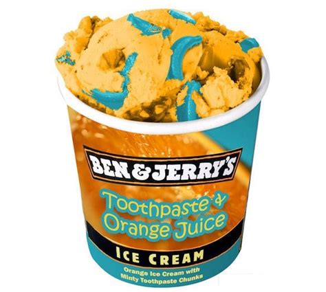 Ben & Jerry's Toothpaste And Orange Juice Ice Cream | Know Your Meme