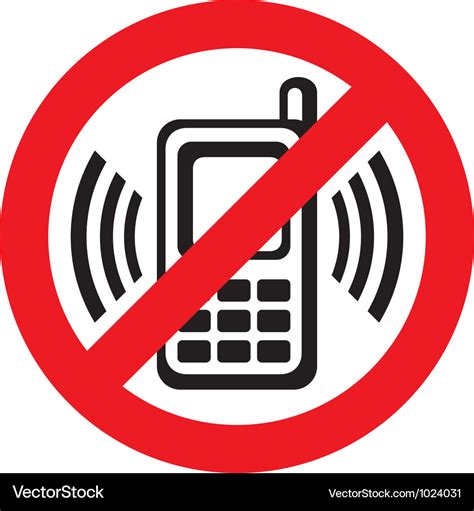 No cell phone sign Royalty Free Vector Image - VectorStock