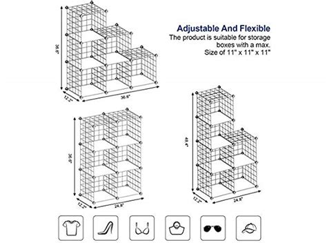 SONGMICS Metal Wire Cube Storage