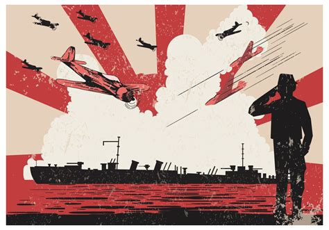 Kamikaze Bombers Over Ship Vector - Download Free Vectors, Vector Bestanden, Ontwerpen Templates