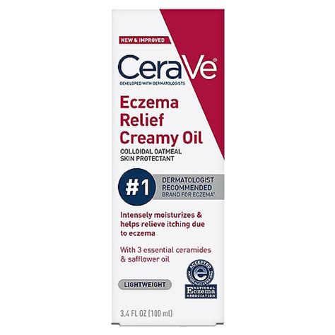 CeraVe Lightweight Eczema Relief Creamy Oil, 3.4 fl oz