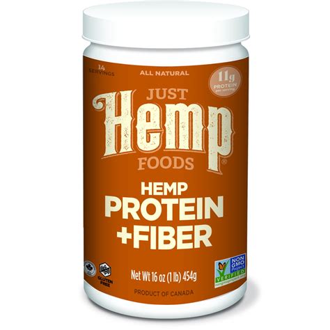 Just Hemp Foods Hemp Protein & Fiber Powder, Unflavored, 11g Protein, 1 ...