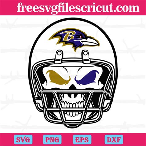 Baltimore Ravens Skull Helmet, Cutting File Svg - free svg files for cricut