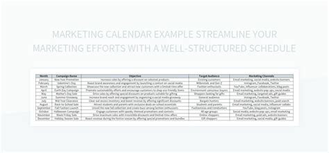 An In-depth Look Into Example Marketing Calendar Excel Template And ...