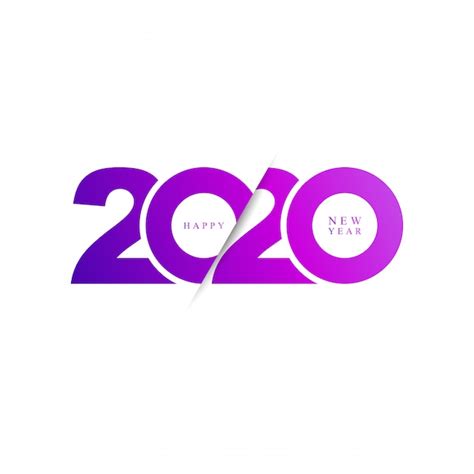 Premium Vector | Happy new year 2020 modern icon