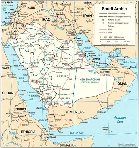 عربستان سعودی سیاسی map - نقشه عربستان سعودی سیاسی (غرب آسیا - آسیا)