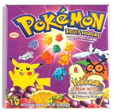 Pokemon Fruit Snacks FRIDGE MAGNET sign box | eBay