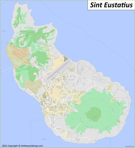 Sint Eustatius Map | Caribbean Netherlands | Detailed Map of Sint Eustatius Island