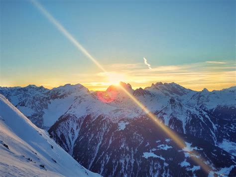 alps sunset 4K wallpaper download