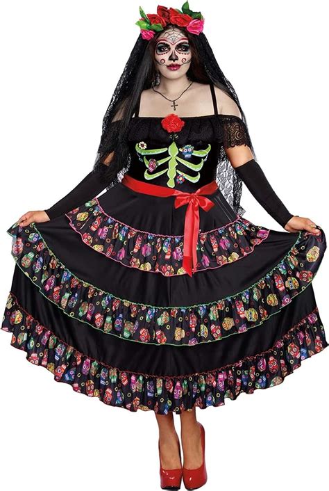 lady death halloween costume for women, adult full body skeleton, skeleton costume, sugarskull ...