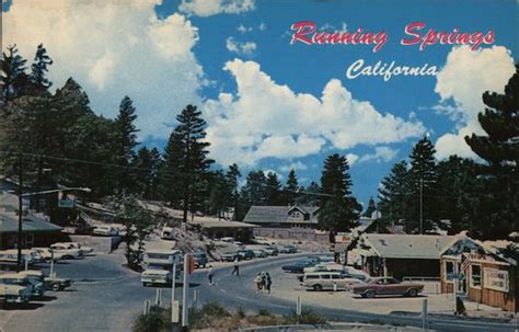 View of Resort Running Springs, CA Postcard