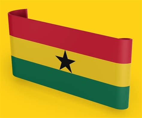 Free Photo | Ghana flag ribbon banner