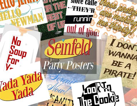 Seinfeld Printable Poster Party Props - Etsy