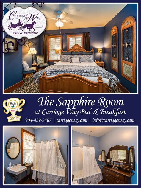 The Sapphire Room This vibrant newly decorated room is upstairs and sparkles with deep sapphire ...