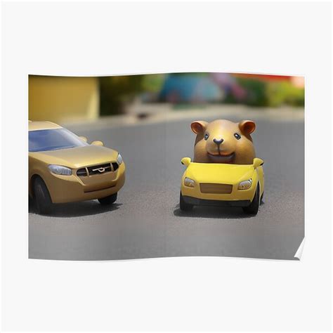 "A Cute Capybara Driving a yellow luxury car" Poster for Sale by jorgechubuter | Redbubble