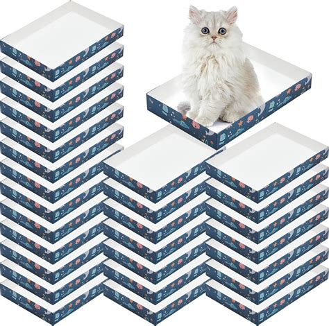 Amazon.com: Tessco 50 Pack Disposable Litter Boxes for Cats Disposable ...