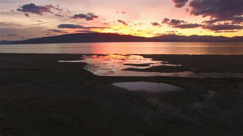 Aerial View Of Sunset Flying Towards Utah Stock Footage SBV-348702672 ...