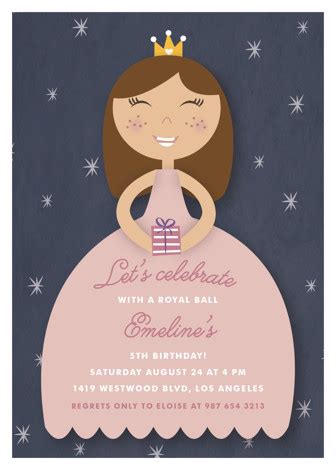 Royal Ball Children's Birthday Party Invitations by Giselle Zimmerman ...