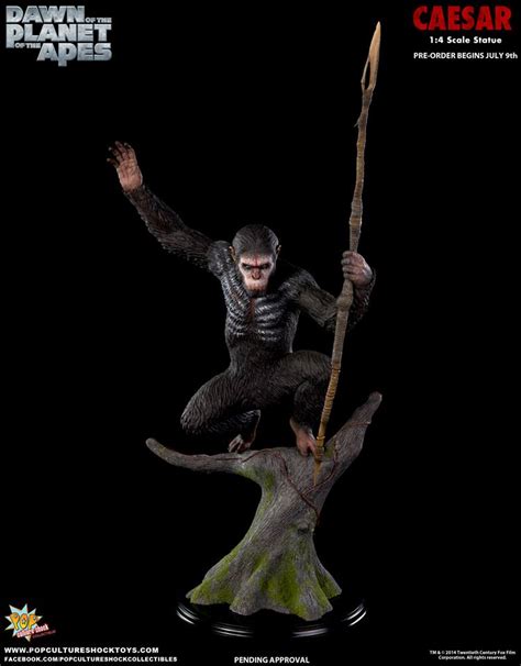 Pop Culture Shock Dawn of the Planet of the Apes Caesar Statue Preview - The Toyark - News